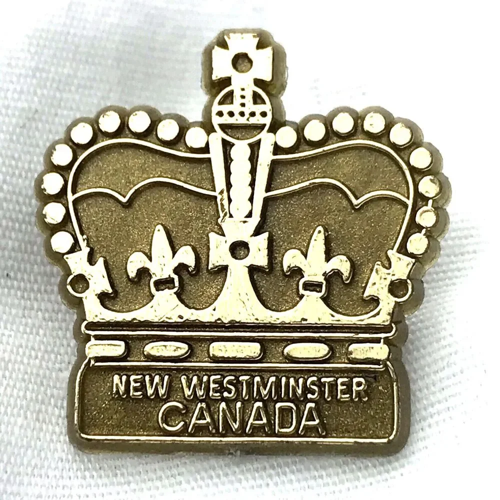 New Westminster Canada Crown Vintage Pin Plastic